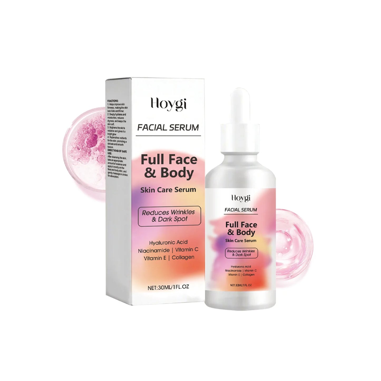 Vitamin Essence Solution Hydrating, Moisturizing, Shrinking Pores, Nourishing Skin, anti Wrinkle and Firming Essence Solution