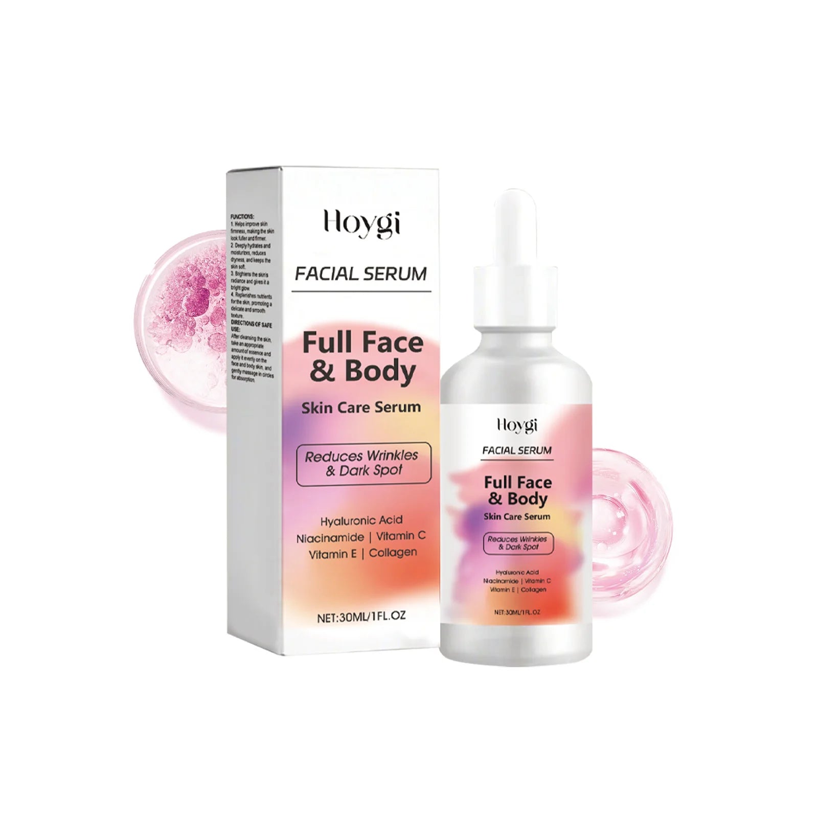 Vitamin Essence Solution Hydrating, Moisturizing, Shrinking Pores, Nourishing Skin, anti Wrinkle and Firming Essence Solution