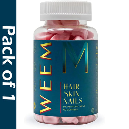 Hair, Skin & Nails Vitamin Supplement with Biotin 5000Mcg, Multivitamin Gummies Support Healthy Hair for Men & Women, 60 Gummies