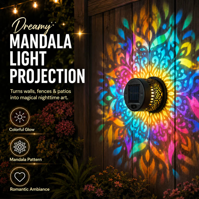 MandalaGlow™ Solar-Wandleuchte