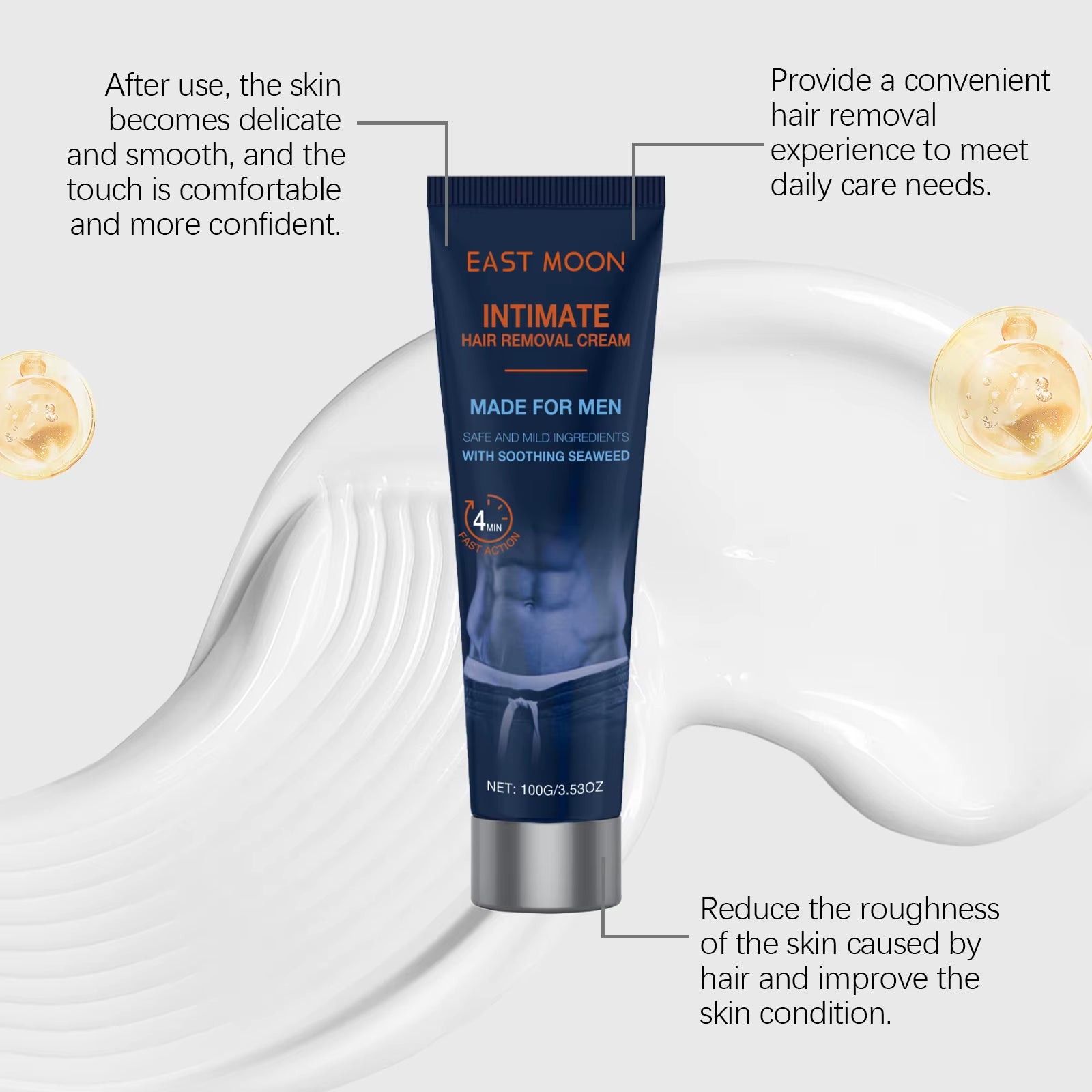 Avocado Man Hair Removal Cream Intimate Areas Good Smelling Non Irritating Permanent Painless Body Beard Hair Remover
