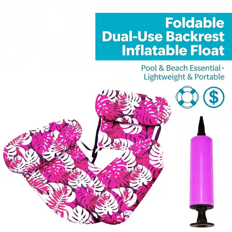 Inflatable Pool Lounger Chair Heavy-Duty Design with Water Noodles for a Comfortable and Relaxing Experience