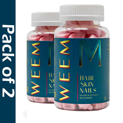 Hair, Skin & Nails Vitamin Supplement with Biotin 5000Mcg, Multivitamin Gummies Support Healthy Hair for Men & Women, 60 Gummies