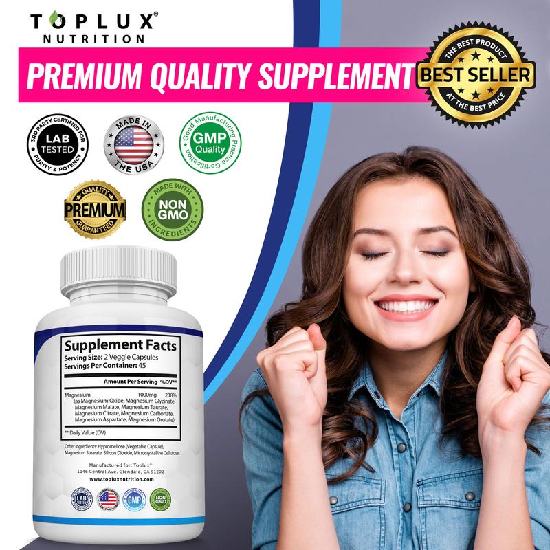 Magnesium Complex 8 Essential Magnesium Supplement 1000mg