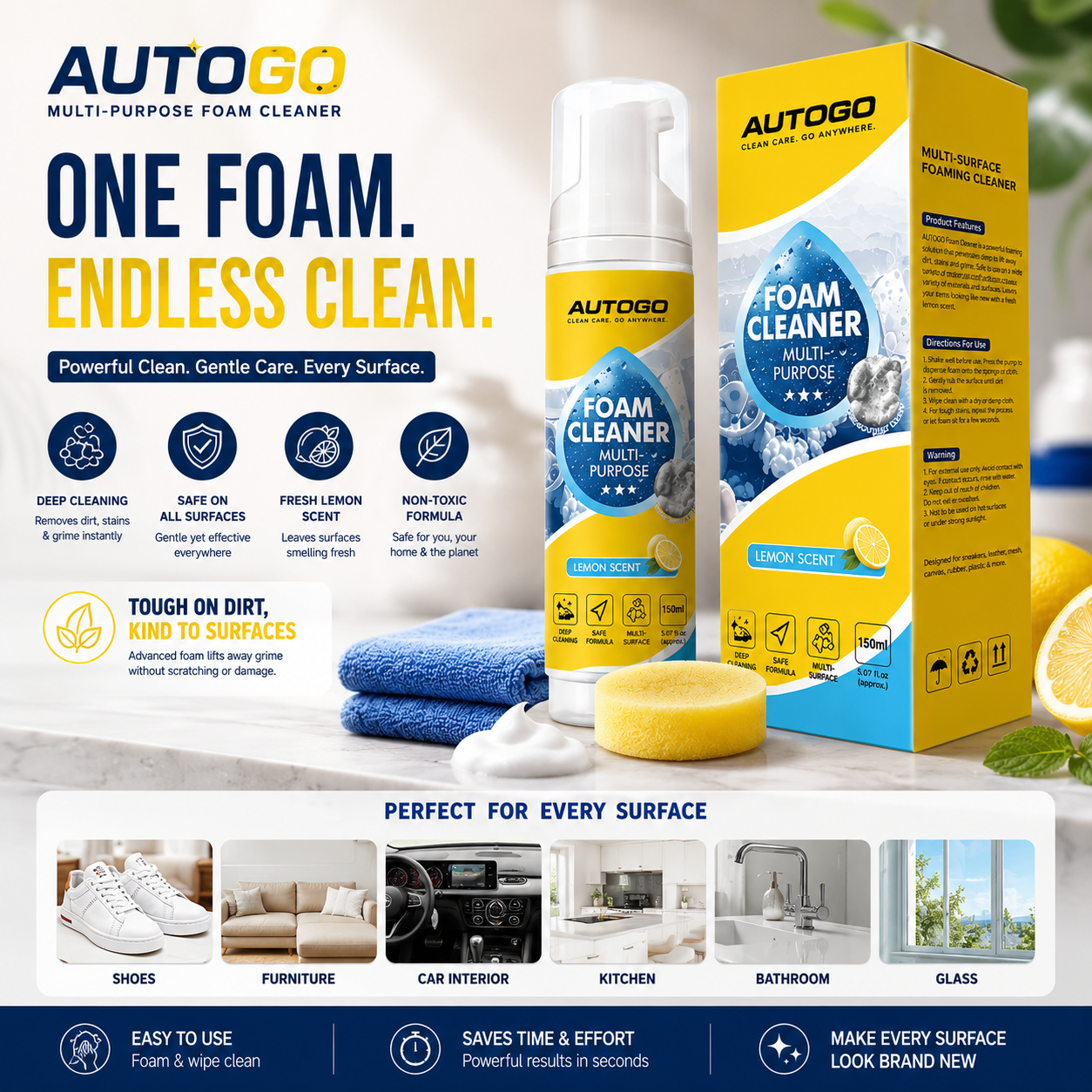 AUTOGO™ Multi-Purpose Foam Cleaner