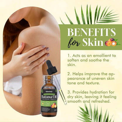 Batana Oil for Hair Growth Organics Pure Batana Hair Oil 100% Natural Batana Oil Nourishes Damaged Hair Natural Hair Growth Oil and Conditioner Batana Hair Oil 2.02 Fl Oz