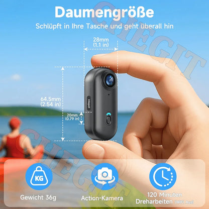 4K Wifi 1080P POV Magnetic Mini Action Camera Pocket Video Vlog Cam Helmet Motorcycle Bicycle Sports Holder Mount Recorder
