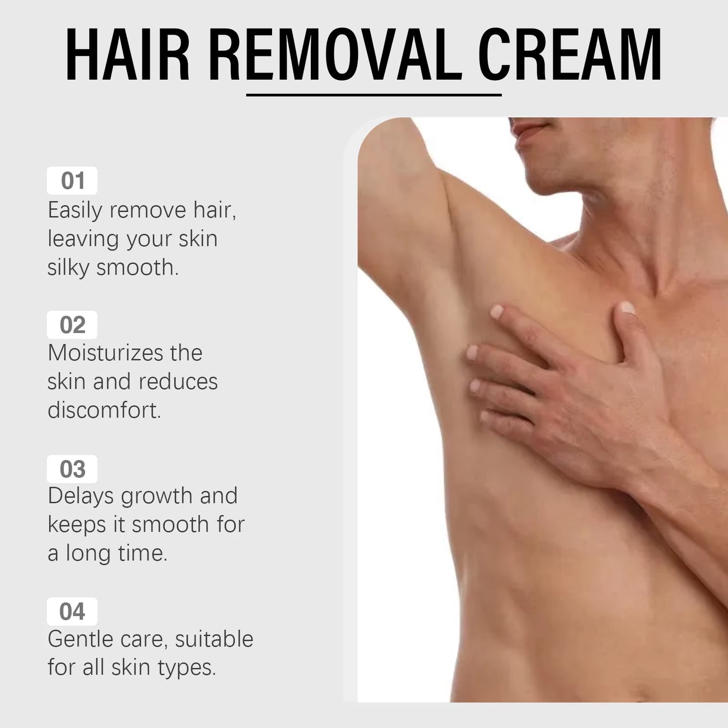 Avocado Man Hair Removal Cream Intimate Areas Good Smelling Non Irritating Permanent Painless Body Beard Hair Remover