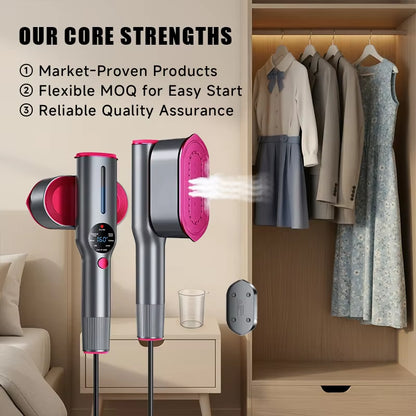 Dr.Flash Handy Garment Steamer with 2-In-1 Professional Garment Steamer Mini Travel Garment Steamer