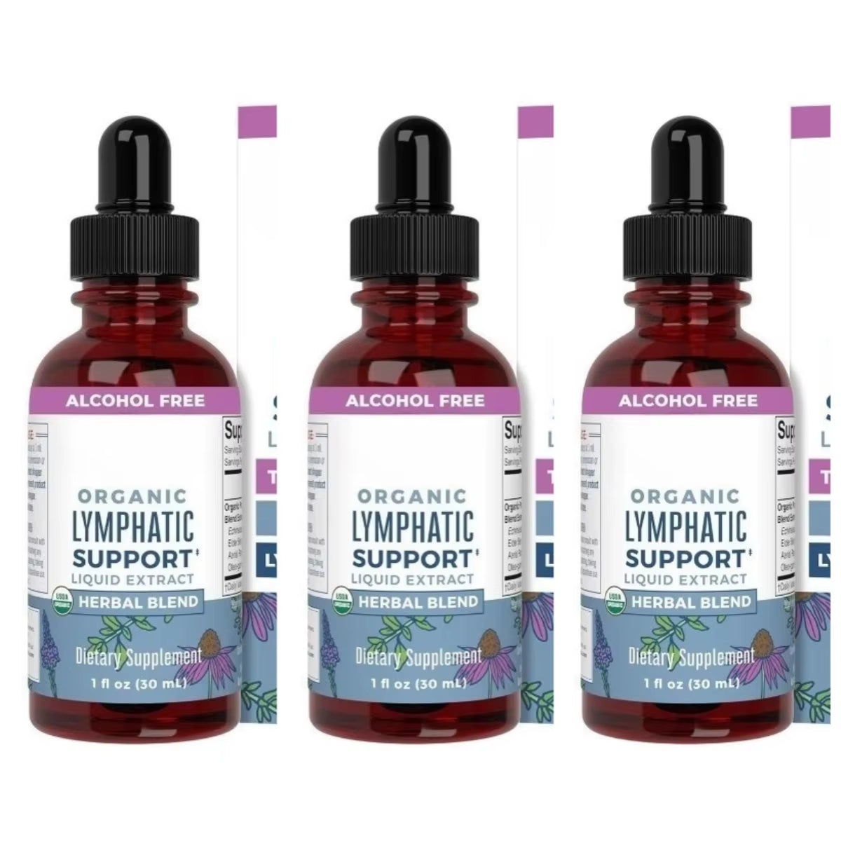1/2/3 Bottles Daisy Extract Drops Organic Mushroom Complex Vegan Non-Gmo Sugar-Free 30Ml per Bottle