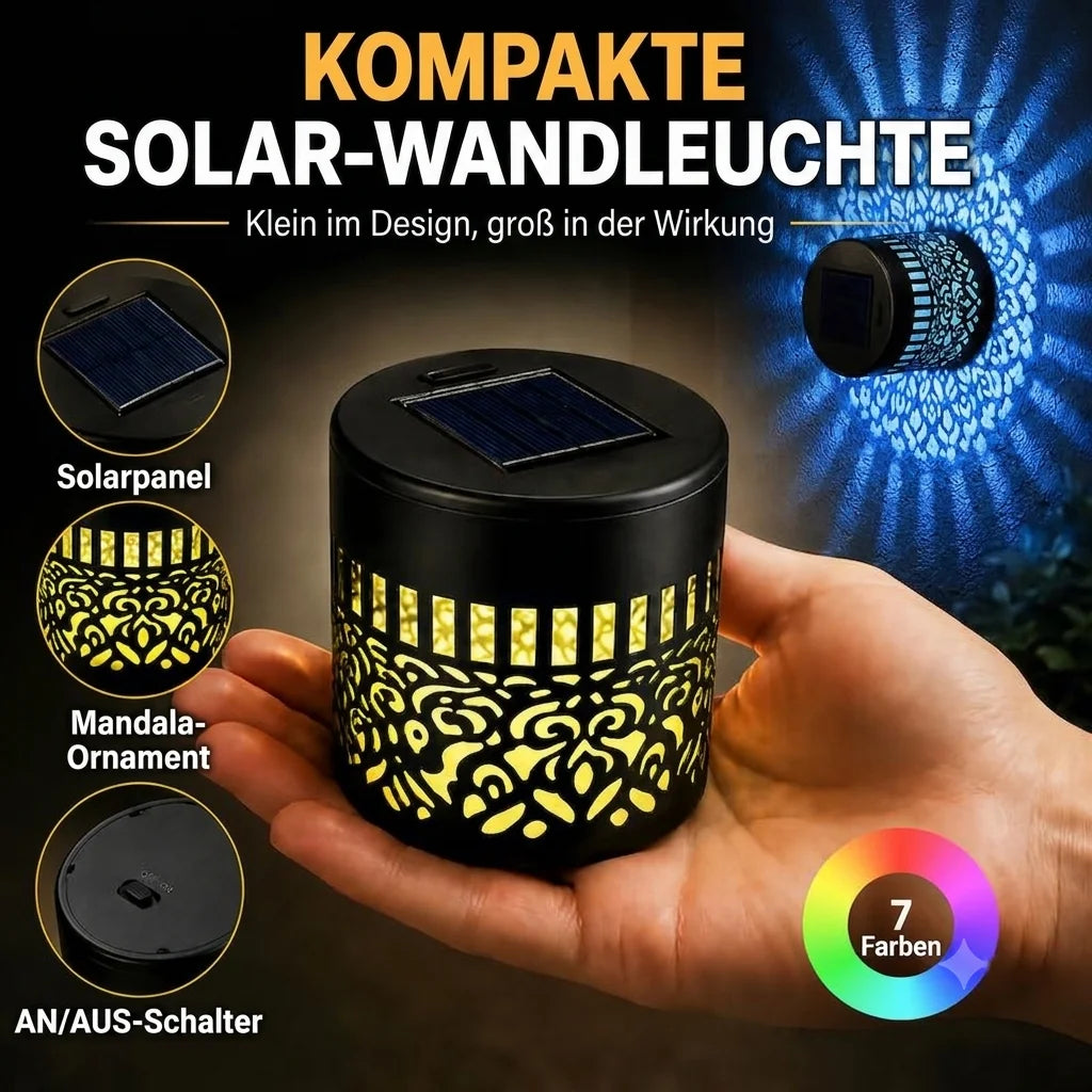 MandalaGlow™ Solar-Wandleuchte