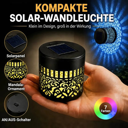 MandalaGlow™ Solar-Wandleuchte