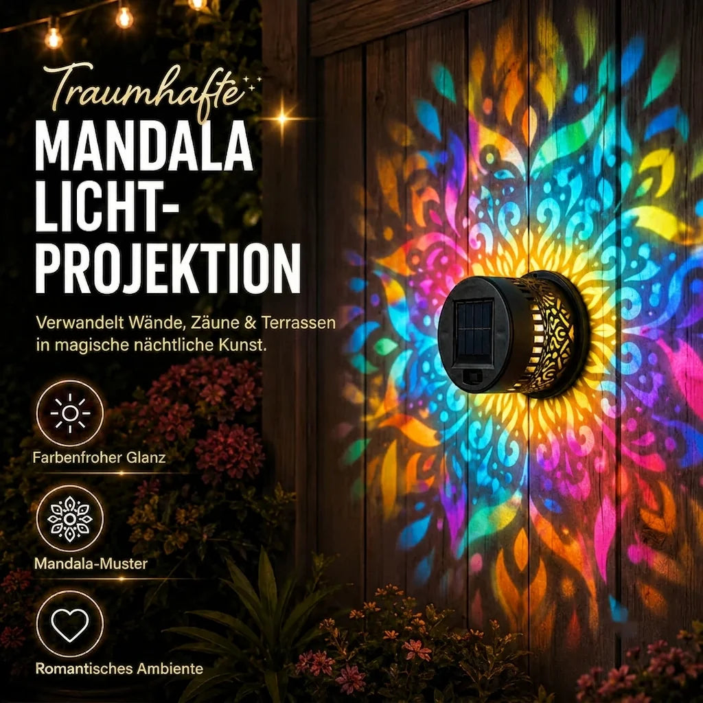 MandalaGlow™ Solar-Wandleuchte