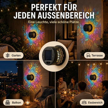 MandalaGlow™ Solar-Wandleuchte