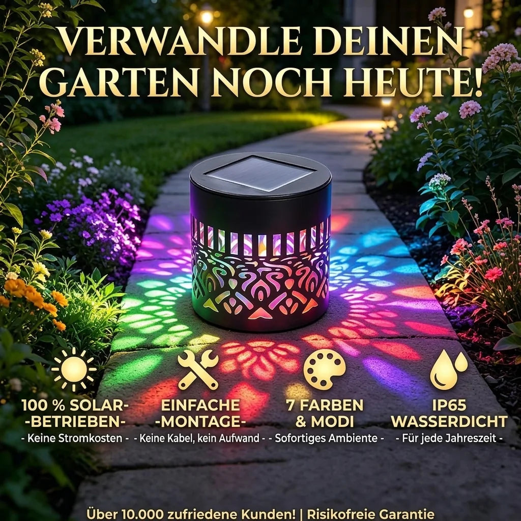 MandalaGlow™ Solar-Wandleuchte