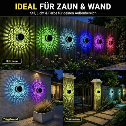 MandalaGlow™ Solar-Wandleuchte