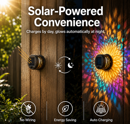 MandalaGlow™ Solar-Wandleuchte